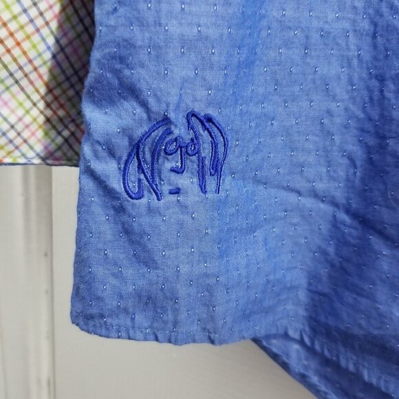 John Lennon By English Laundry Button Up Shirt Mens Flip Cuff Size M - Picture 7 of 12